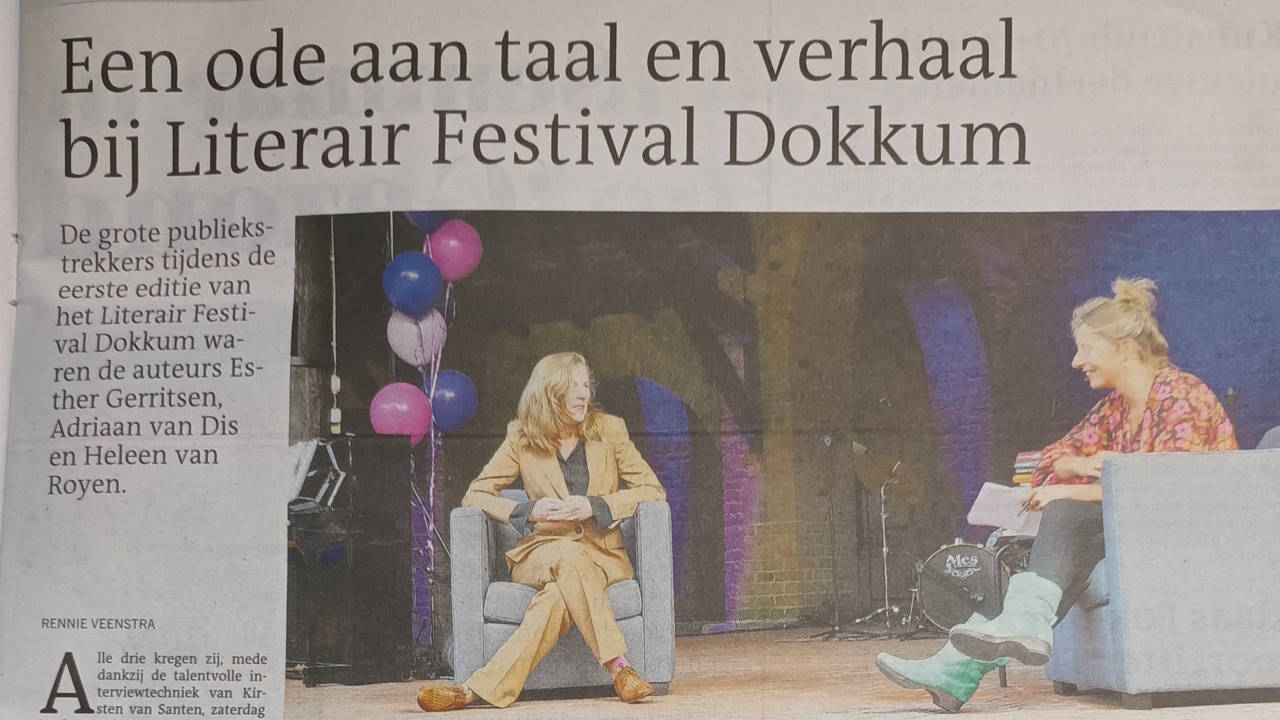 Literair Festival Dokkum. Gesteund door het Dokkumer Stadsfonds